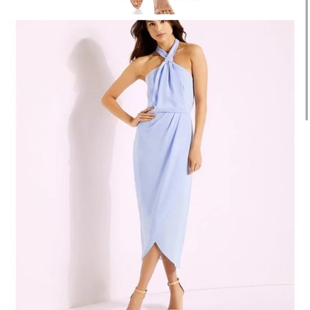 Gianni Bini Blue Halter Dress Size 4 - Picture 3 of 6